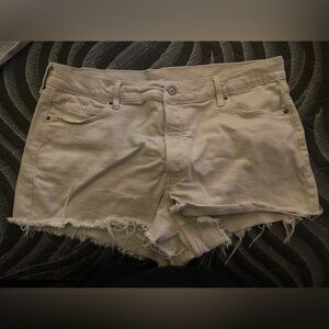 Cream colored Jean shorts